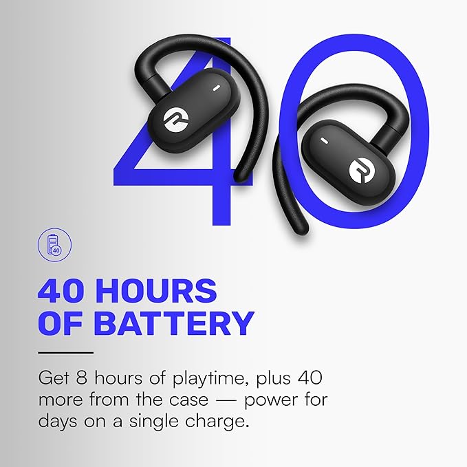 Raycon Everyday Open Earbuds – True Wireless Open Ear Bluetooth Headphones, Hook Design, IPX5 Water Resistant, 40 Hours of Battery Life (Purple)