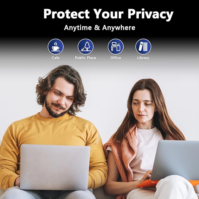 Magnetic MacBook Air 15 Inch Privacy Screen(2023-2025, M2, M3, M4), Removable Anti Glare Blue Light Macbook Pro Screen Protector, 360° Anti Spy and Easy Install Shield