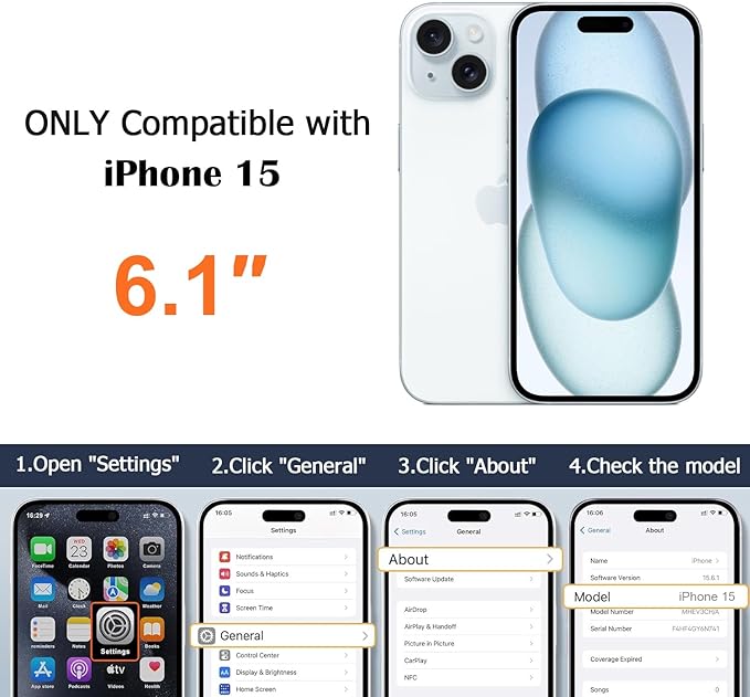 Designed for iPhone 15 Case Compatible with Magsafe Cover Camera Lens Protector Military Grade Protection Shockproof Soft TPU Slim Magnetic Phone Case for iPhone 15 White