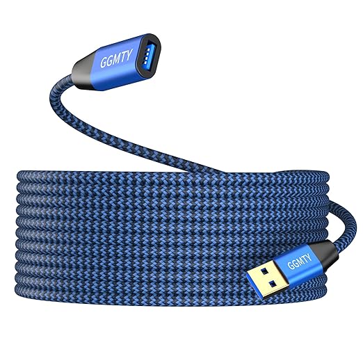 USB 3.0 Extension Cable 3ft(2 Package), Type A Male to Female Extension Cord Durable Braided Material High Data Transfer Compatible with USB Keyboard,Mouse,Flash Drive, Hard Drive,Printer