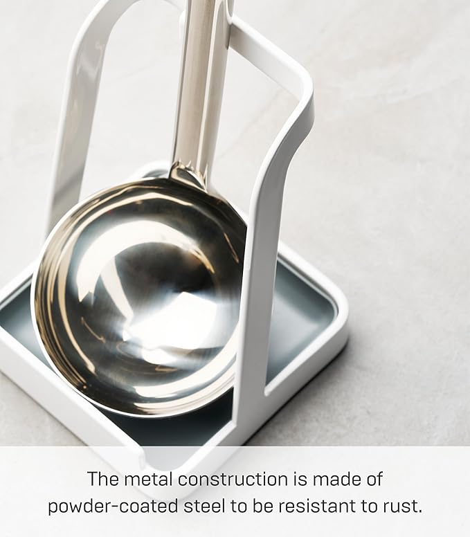 Yamazaki Home Tower Ladle Holder - Lid Stand For Utensils In Kitchen - Steel