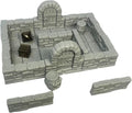 Miniature RPG Modular Tile System 18mm or 28mm DND Terrain Building Accessories for Tabletop Role Playing Scenes, Paintable (Standard Edition (6 Tiles with 12 Accessories))