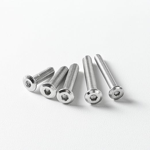5/16-18 x 1-3/4" (10 Pack) Flat Head Hex Socket Cap Screws Bolts, 304 Stainless Steel 18-8, Hex Drive, Bright Finish, Fully Machine Thread