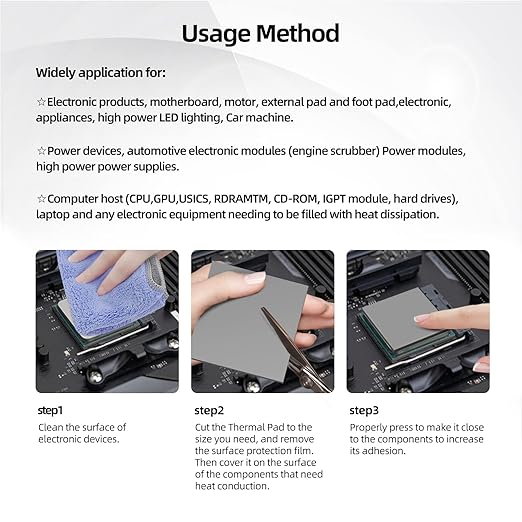 Maxtor Thermal Pad 14.8 W/mK, 120x120x0.5mm (1 pcs) Silicone, Highly Efficient Heat Resistant Soft Pad for Laptop Heatsink/SSD/CPU/IC/LED Cooler