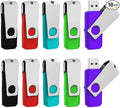 Aiibe 16GB USB 3.0 Flash Drive 10 Pack - Thumb Drives Memory Stick in 5 Mixed Colors (Black, Red, Cyan, Green, Purple)