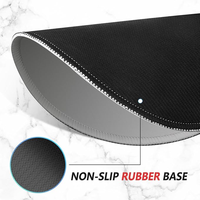ITNRSIIET Mouse Pad Non-Slip Rubber Base Smooth Surface Stitched Edges Waterproof Durable Compatible with All Mice for Office & Gaming, Desk Accessory, Diameter 8.7 inch, Ash Gradient