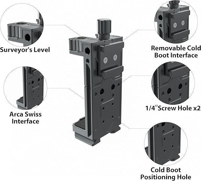 Metal Phone Tripod Mount Adapter Adjustable Phone Mount for Tripod with Arca Base Universal Metal Adjustable Clamp Phone Holder for Tripod (Quick Release Cell Phone Clip)