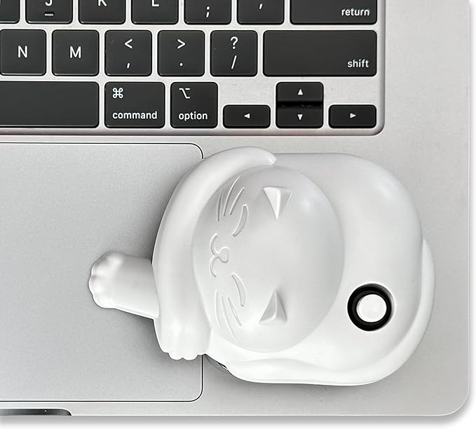 Laptop Trackpad Jiggler -AA Battery Lasts 6 Months -Undetectable -Cordless Mouse Jiggler -Does Not Work on DeII -Keeps Touchpad Active, Laptop Awake -Mechanical Mouse Mover -ON/Off Switch (Gray Cat)