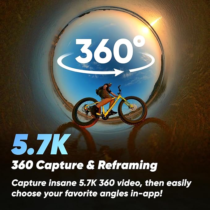 Insta360 X3 Ultimate Kit - 360 Action Camera with 5.7K 360 Active HDR Video, 4K Single-Lens Camera, Waterproof, FlowState Stabilization, 2.29" Touchscreen, AI Editing, for Motorcycle, Wintersports