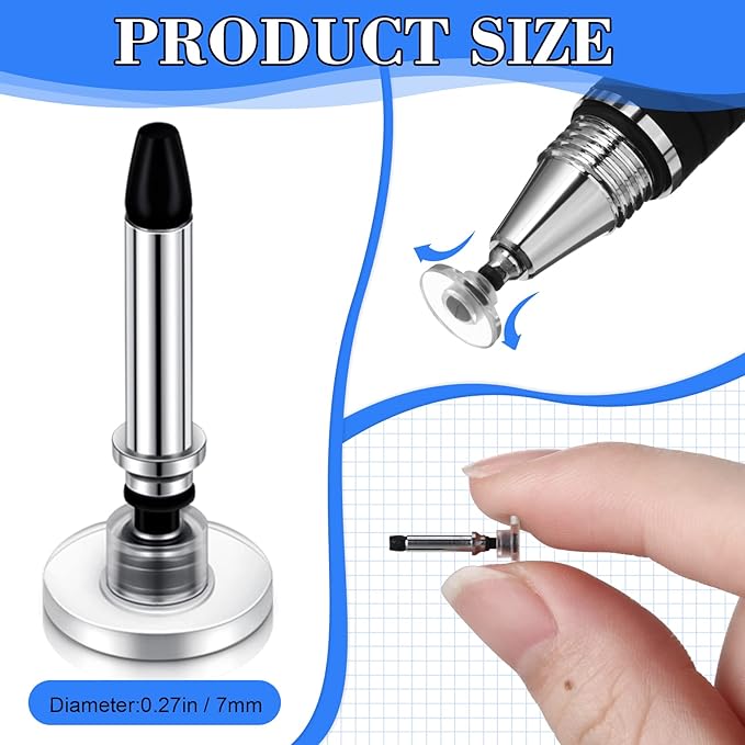Yexiya 36 Pieces Stylus Pen Tips Replacement Tips Only High Precision Replaceable Stylus Pen Disc Tops Universal Round Shape Penpoint for Touch Screen Devices Daily Using Supplies