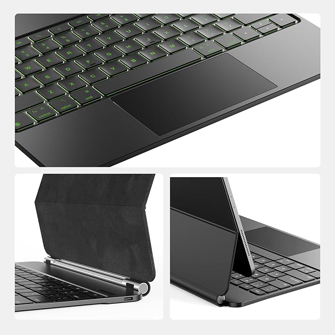 for iPad Pro 13 inch case 2024 with Keyboard M4,Magnetic Attach,Multi-Gesture Trackpad,7-Color Backlit,Shortcut Keys,Auto Sleep/Awake,Magic Keyboard for iPad Pro 13-inch M4 2024