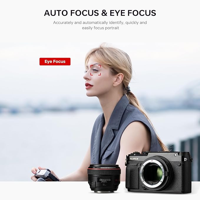 VILTROX EF-GFX II Auto Focus Lens Mount Adapter Converter with Aperture Control, EXIF Transmitting Compatible with Canon EOS EF/EF-S Lens to Fujifilm G-Mount GFX Cameras GFX 100S 50S 50R