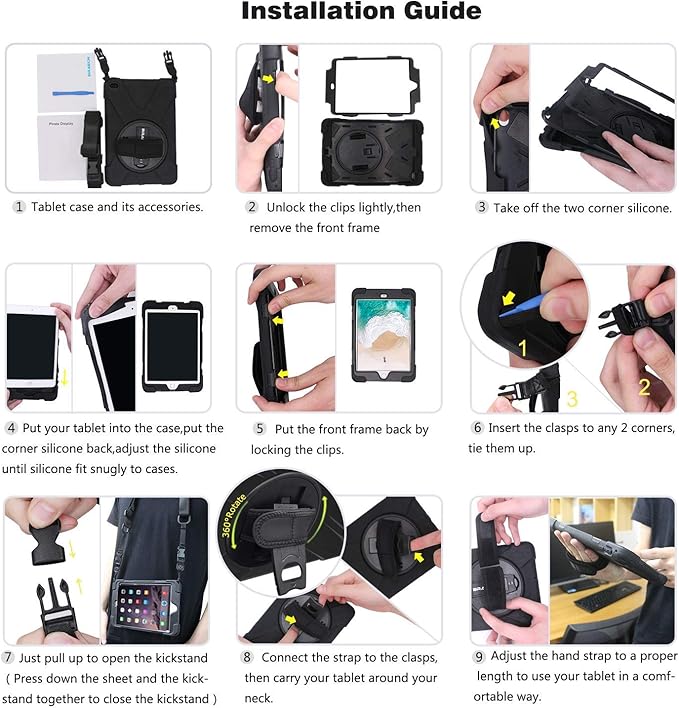 BRAECN for Galaxy Tab S6 Case with Pen Holder/Hand Strap/Rotating Stand/Shoulder Strap,Hybrid Heavy Duty Shockproof Case for 2019 Model 10.5 inch Galaxy Tab S6 Tablet(SM-T860/T865/T867)-Green