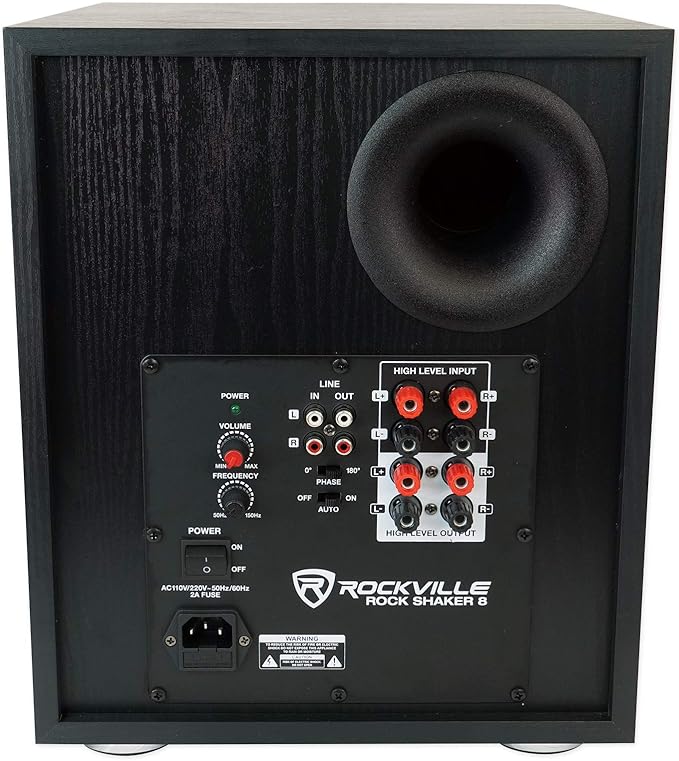 Rockville RPA60BT Home Theater Receiver Amp+(8) 5.25" White Ceiling Speakers+Sub