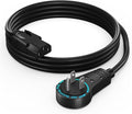 Maximm Monitor Computer Power Cord 4 Ft Flat Plug 360° Rotating PC Cable 3 Prong for, Desktop, Printer, Scanner, 16 AWG NEMA 5-15P to IEC13 - UL Certified
