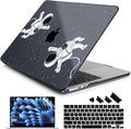 Batianda Premium Case for New MacBook Air 15 inch 2025 2024 2023 with M4 M3 M2 Chip, Designed Black Protective Plastic Hardshell & Keyboard Cover & Screen Protector, Cosmonaut