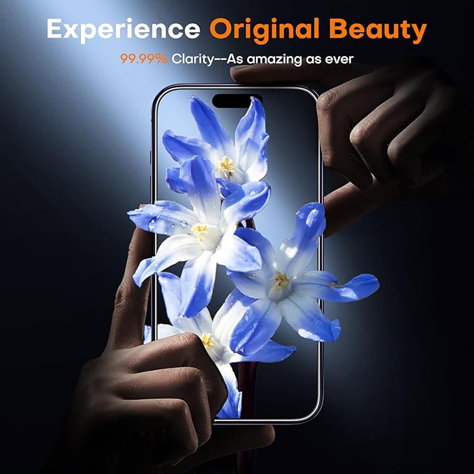 TOCOL for iPhone 14 Pro Screen Protector 9H Hardness Military Grade Shatterproof HD Tempered Glass Full Coverage Easy Installation Case Friendly 2 Pack