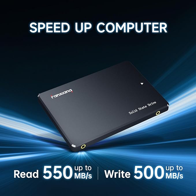 S101 4TB SSD SATA III 6Gb/s 2.5" Internal Solid State Drive, Read Speed up to 550MB/sec, 3D NAND SLC Cache for Laptop and PC Desktops(Black)