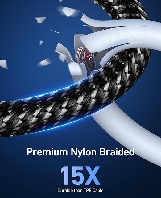 USB C to USB C Cable, 2Pack 10FT 60W(3.1A) Nylon Braided Charger Cable for for iPhone 16/16e/16 Plus/16 Pro Max/15/15 Plus/15 Pro Max, iPad Pro Air,Samsung S24/S24 Ultra/S23 USBC Charger