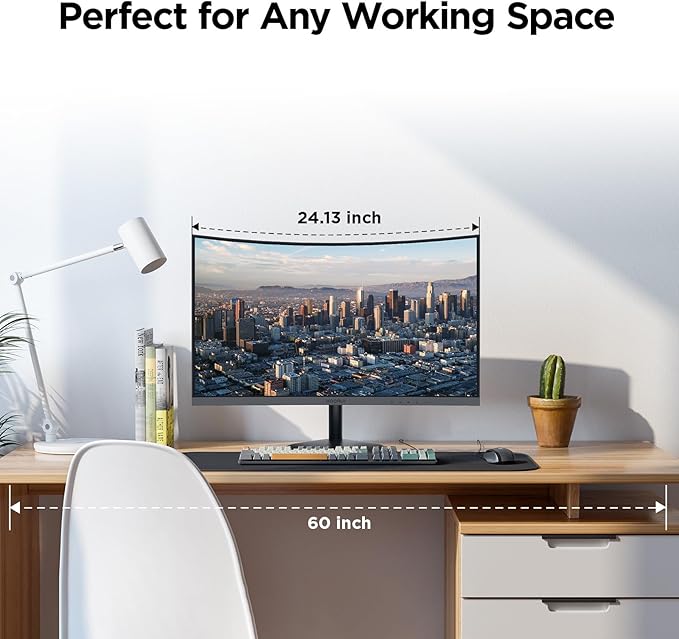 KOORUI 27 Inch Curved Monitor FHD 1080P 75Hz Computer Monitors PC Screen with HDMI VGA,Tilt Adjustable,1500R, Eye Care, Black, 27N5CA