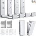 OHIYO 6Pcs Foldable Hooks for Hanging Coat & Bags & Hat & Key Wall Mounted Heavy Duty Aluminum Alloy Folding Coat Hooks with 12pcs Screws for Headphones Holder or Wall Hanger Hook(Matte Silver)