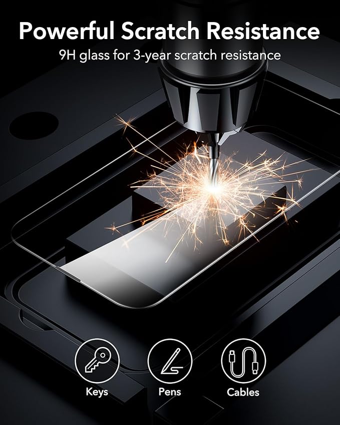 ESR 3 Pack for iPhone 13 Pro Max/iPhone 14 Plus Screen Protector, [9H Hardness] [Military Grade Shatterproof] Tempered Glass Film with Flawless Fit Tray