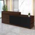 Reception Desk with Counter Modern Checkout Counter with Lockable Drawer Keyboard Tray Receptionist Desk for Office Salon Reception Table H Right 51inch/130cm