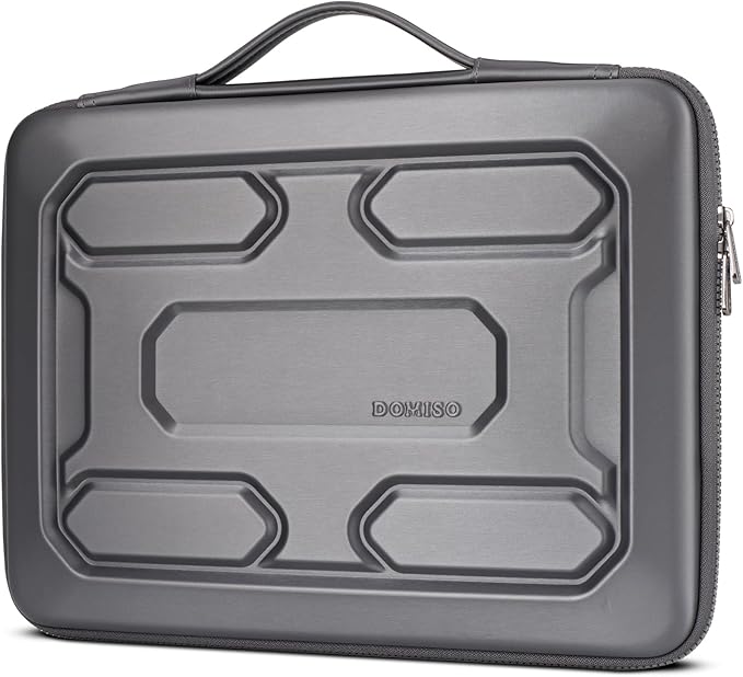 DOMISO 14 inch Laptop Sleeve with Handle Shockproof Computer Bag Waterproof EVA Protective Carrying Case for 14" ThinkPad E480/Yoga 920/13.5" Microsoft Surface Book/HP Pavilion 14 Stream 14, Dark Grey