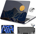 Teryeefi Compatible with MacBook Air 15 inch Case A2941 M2 A3114 M3 Release 2023 2024,Design Pattern Slim Cover + Keyboard Cover + OTG Adapter for 15.3 inch MacBook Air Liquid Retina, Mountain Line