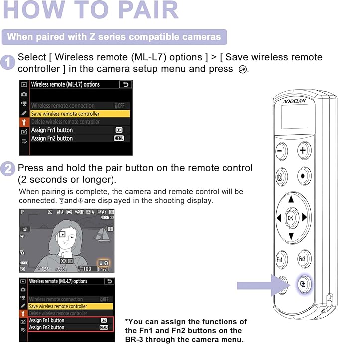 Remote Control for Nikon Camera,USB-C Rechargeable Wireless Shutter Release with OLED Screen – Video, Zoom & Focus Control for Nikon A1000, B600, P1000, P950, Z6III, Z30, Z50II, Zfc, Z5 (Black)