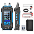 11 In 1 Network Cable Tester with 60000 Digit Multimeter 7 Wavelengths OPM 10Km/10mW VFL 600M Measurable Length 100 Records Tool Kit for CAT5 CAT6 Telephone Ethernet RJ11 RJ45 PoE Wire Tracer NCV,Blue
