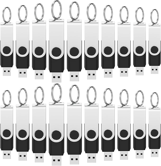 Bulk Flash Drives 2GB 100 Pack, Wooolken USB 2.0 Thumb Drives Pack Memory Stick USB Drive Pendrive for PC Laptop Computer (Black)
