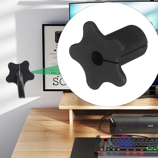 6pc Starlink Cable Grommet 5/8" Silicone Waterproof Wall Hole Pass Through Split Cable Bushings for TV Wire Ethernet Cord, Starlink Cable Routing Kit Accessories, 27.6mm/1.09" Ht, Black