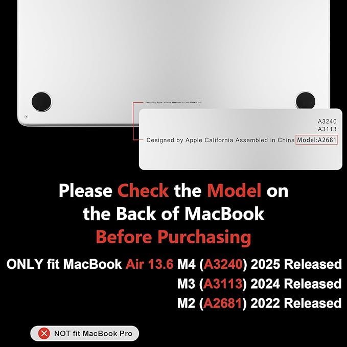 MEEgoodo Case for M4/M3/M2 MacBook Air 13.6 inch Case 2025 2024 2022, Fit Model A3240/A3113/A2681, Laptop Hard Shell with Keyboard Cover Compatible with MacBook Air 13 inch, Astronaut Rocket