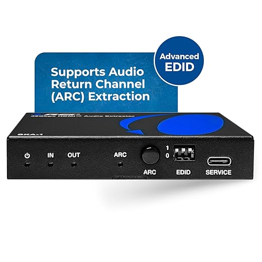OREI 8K Audio Extractor HDMI UltraHD 4K @ 120Hz 48G HDMI 2.1 Audio Converter for PS5 SPDIF + 3.5mm Output HDCP 2.3 - Dolby Digital/DTS Passthrough CEC, HDR, Dolby Vision, ARC, HDR10+ (BKA-1)
