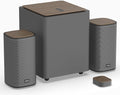 KEiiD 2.1 Bluetooth Computer Speakers with Wireless Subwoofer and Wireless Touchpad for Desktop Laptop Pc Stereo Gaming Speakers, 4 EQ Modes, Aesthetic Style with Great Sound Quality