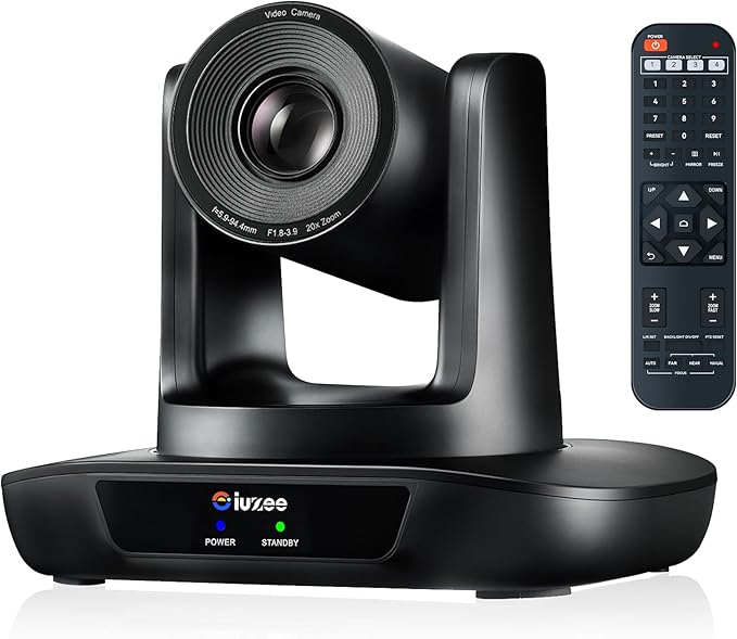 PTZ Camera 20X Optical Zoom Conference Room USB3.0 HDMI 1080P 60FPS Wide Angle for Video Conference Meeting Church Live Streaming Education Works with Zoom Webex OBS YouTube