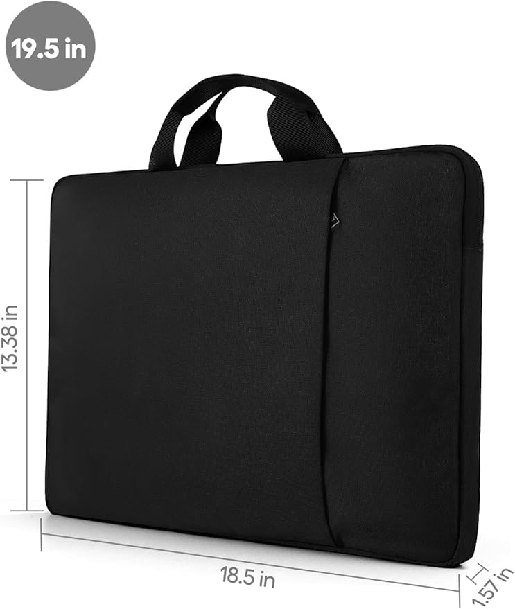 UPERFECT Laptop Sleeve 19.5-inch for Laptop/Portable Monitor/Notebook/Tablet with Large Capacity Side Pockets & Durable Handle-Waterproof/Shockproof-Padded Compartments-Zippered Accessory Storage