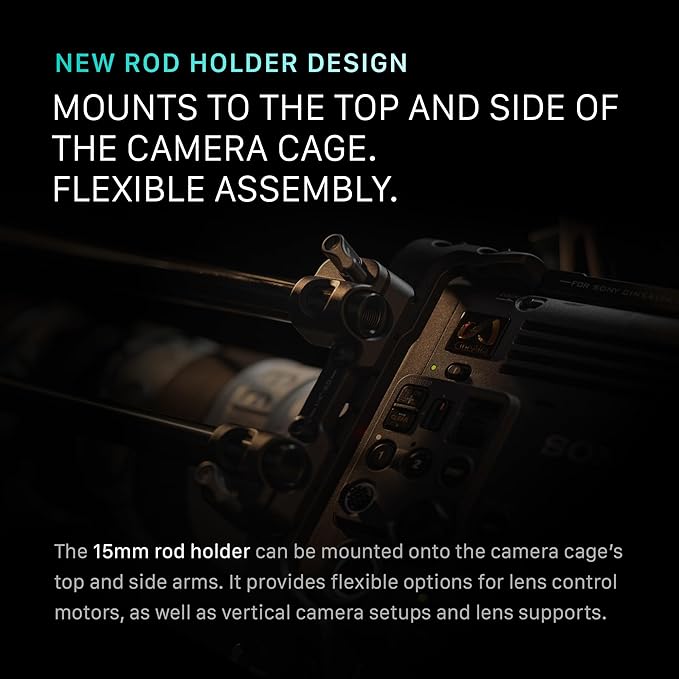 Tilta Camera Cage Compatible with Sony BURANO | Arri Rosettes, 1/4"-20 and 3/8"-16 Threads | w/Top Handle, Left/Right Side Arm, Battery Plate (Full Camera Cage Plus)