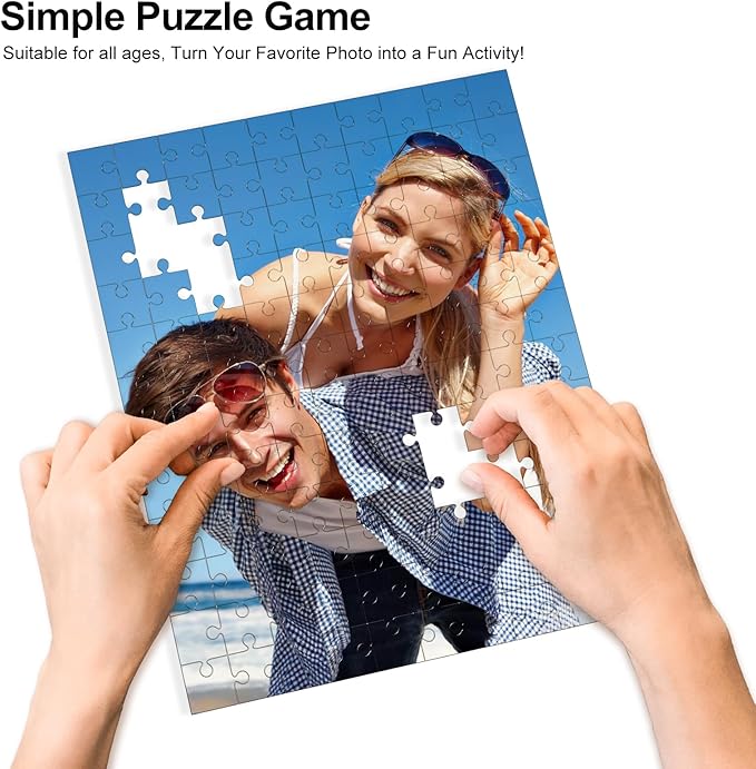 Custom Puzzles from Photos, Personalized Photo Puzzle for Adults 35/70/120/500/1000 Piece, Customized Picture Puzzle Jigsaw for Teens Kids, Birthday,Family,Holidays,Wedding,Father's Day Puzzles Gift