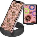 GoDonut – Phone Stand Original – Cell Phone Holder + Tablet Stand Desk Organizer – Compatible with Tablet, iPhone 16 15 14 Pro Max, Android & Most Smartphones - Black
