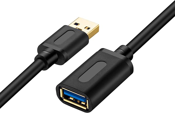 Tan QY USB 3.0 Extension Cable 10Ft, USB 3.0 High Speed Extender Cord Type A Male to A Female for PlayStation, Xbox, USB Flash Drive, Hard Drive, Card Reader,Scanner,Printer,Keyboard(10Ft)