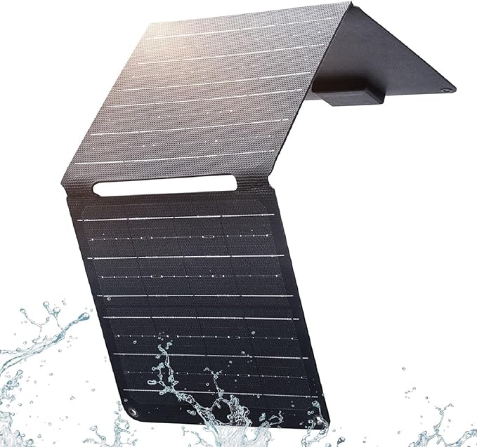 ALLPOWERS 21W 5V Foldable Solar Panel Charger, SP001 Solar Charging Kit with 5V USB-A and USB-C Charging, IP67 Waterproof Portable Solar Panel for Smartphone, Tablets, Outdoor, Camping, Hiking