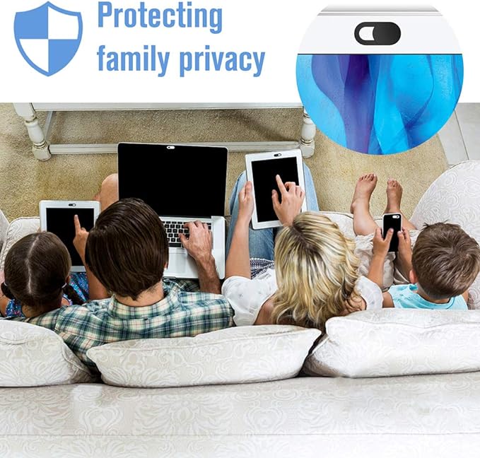 Webcam Cover Slide,[6 Pack] Ultra-Thin Laptop Web Camera Cover Compatible with MacBook,Laptop,PC,Computer,iMac,iPad, iPhone 6/7/8 Plus. 0.022in Thick Web Blocker Protect Your Privacy and Security