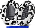 SoloWIT Replacement Earpads Cushions for Bose QuietComfort 35 (QC35) & Quiet Comfort 35 II (QC35 ii) Headphones, Ear Pads with Softer Leather, Noise Isolation Foam, Added Thickness (Snow Leopard)