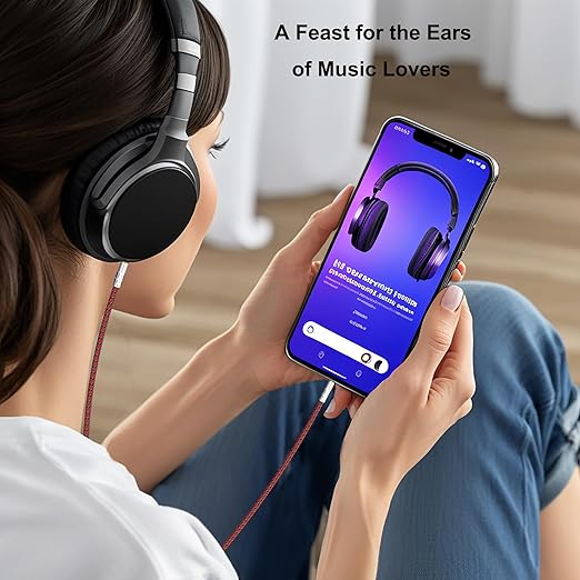 3.5mm Aux Cord, Audiophile Audio Auxiliary Cable 3.5 mm Male to Male Stereo Hi-Fi Sound Braided aux 1/8 Cable for Car Home Stereos Tablets Speakers (Straight 3.5mm, 9.8ft)