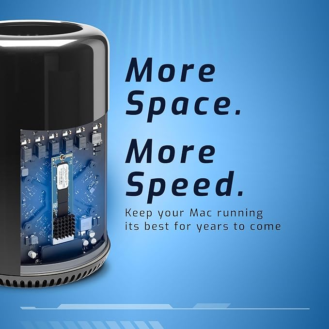 OWC 1.0TB Aura Pro X2 (GEN 4) SSD Upgrade Compatible with Mac Pro (Late 2013), High Performance NVMe Flash Upgrade, Including Tools & heatsink