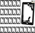 VCE 25-Pack Low Voltage Box for Single Gang Wall Plate, Black Low Voltage Mounting Bracket with Alignment Holes for Easy Drilling Fits Network, HDMI, Coaxial, Speaker, Telephone Cables