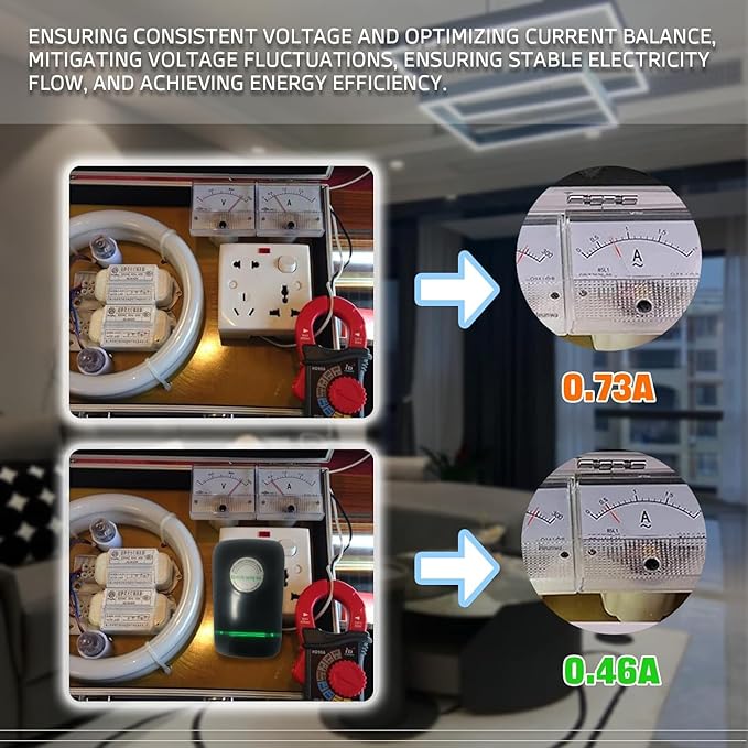 Elon-musk's Electricity Saving Box Stop Watt Stopwatt Energy Saving Device Save Energy Saving Device Energy Saving Power Strip for Home Office US Plug 90v-250v 30kw Rated Green (2PCS, Black)