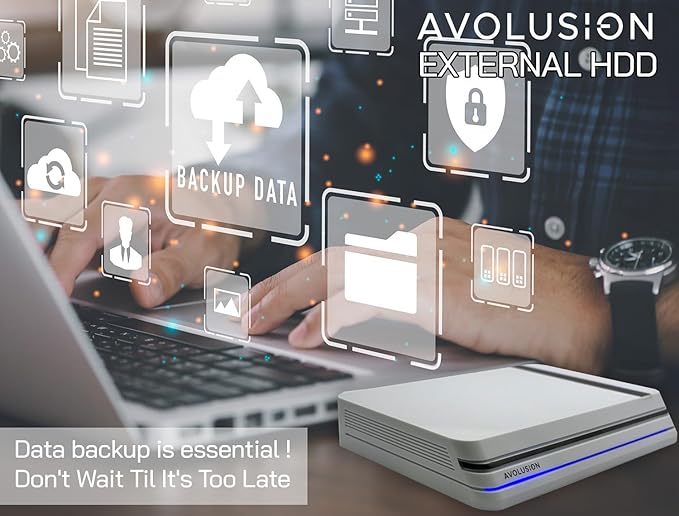 Avolusion PRO-X Series USB 3.0 External Hard Drive for WindowsOS Desktop PC/Laptop (White) - (12TB) (Renewed)